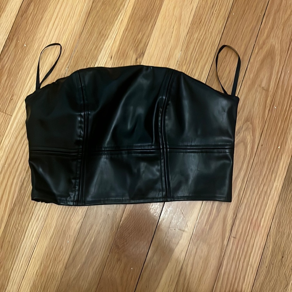 Black leather, good quality.